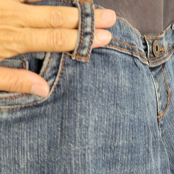 Thyme Maternity Women's Blue Cotton Blend Belly Pregnancy Stretch Jeans Sz Small - Picture 4 of 12